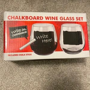 Chalkboard wine glass set